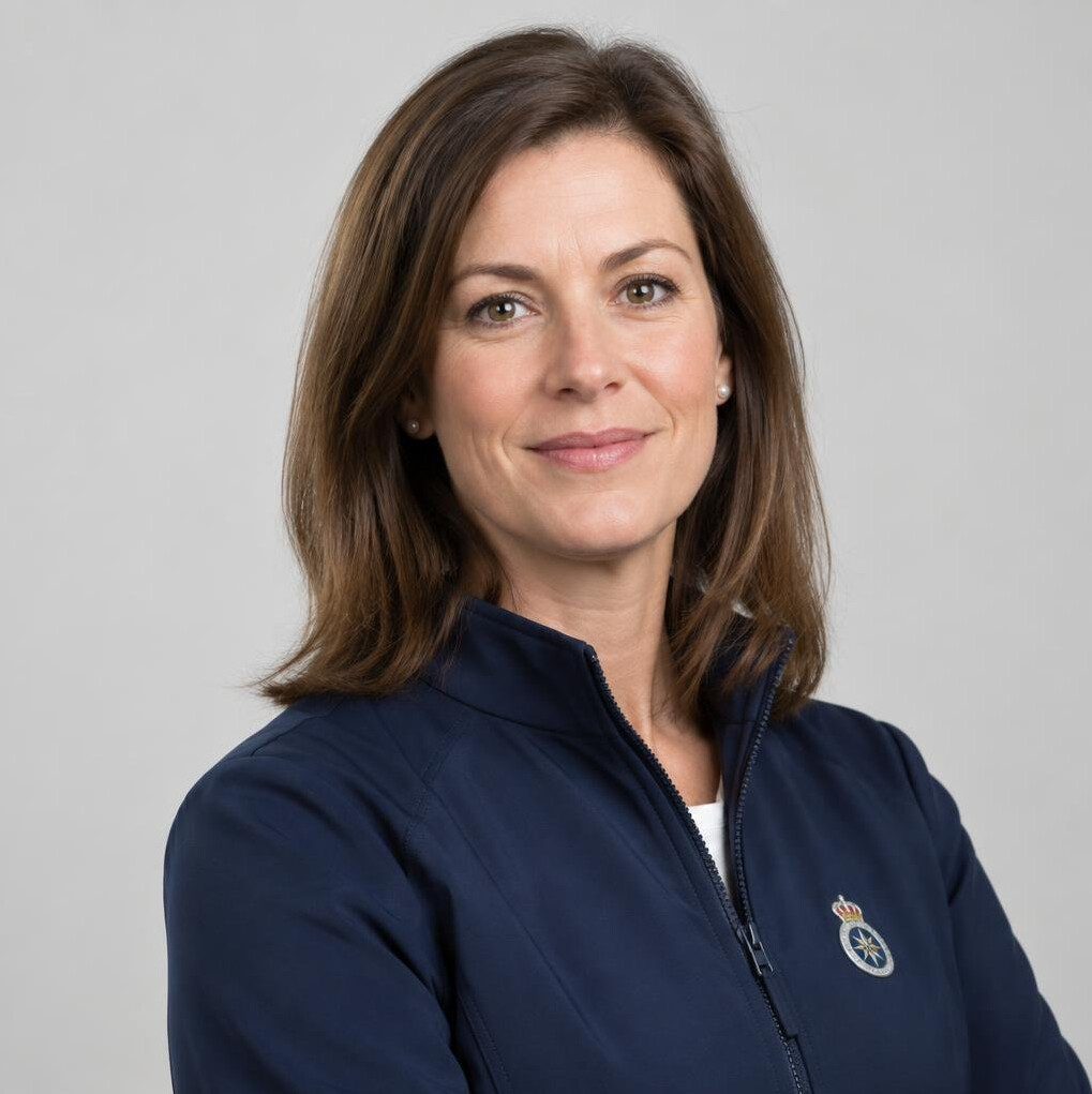 Lead camera operator portrait in studio crew jacket